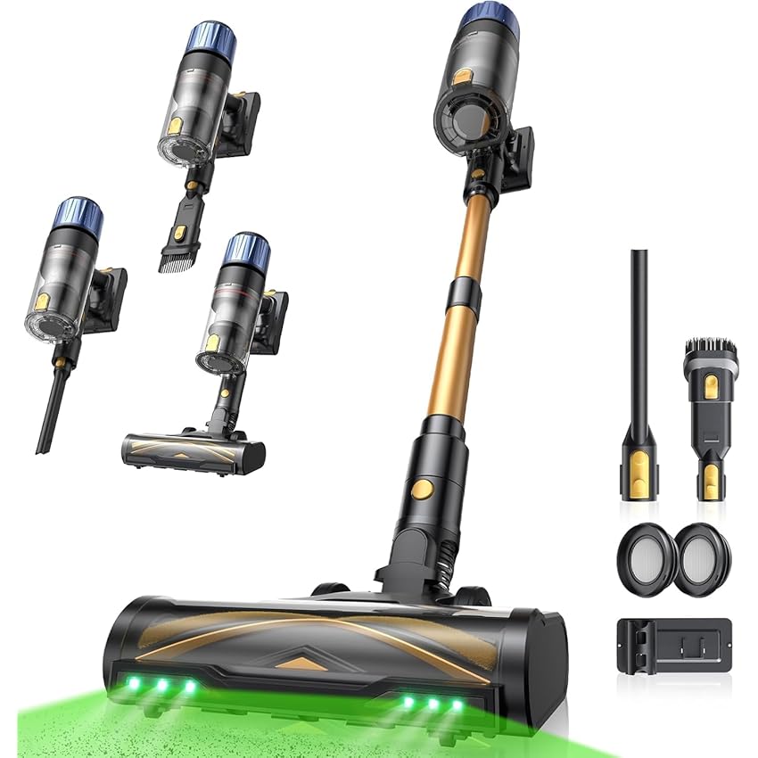 Proscenic P15+ Aspirapolvere Senza Fili 70Min/55Kpa/600W Scopa Elettrica Senza Fili