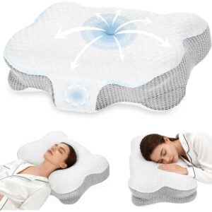 Dozion Cuscino Cervicale per Dormire - Cuscino Ortopedico in Memory Foam