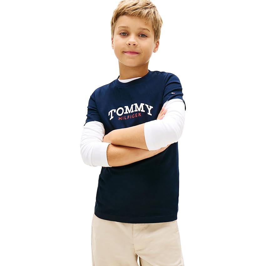 Tommy Hilfiger T-Shirt da Ragazzo con monogramma Grafica