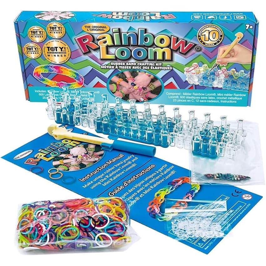BANDAI - Rainbow Loom Original - Hobby creativo - Realizzazione di braccialetti