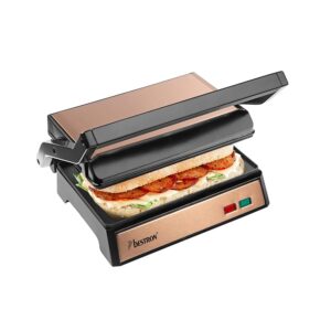 Bestron Griglia elettrica a contatto con vaschetta di raccolta