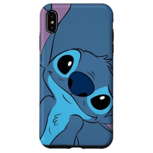 Custodia per iPhone XS Max Disney Lilo and Stitch Cute Stitch Face Slate Gray