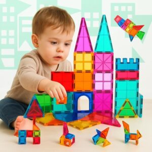 NK Set di Costruzione Magnetici per Bambini (100 Pezzi)
