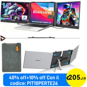 Blackview DCM6 Monitor Portatile per Laptop-14 Pollici 1080P Monitor Portatile