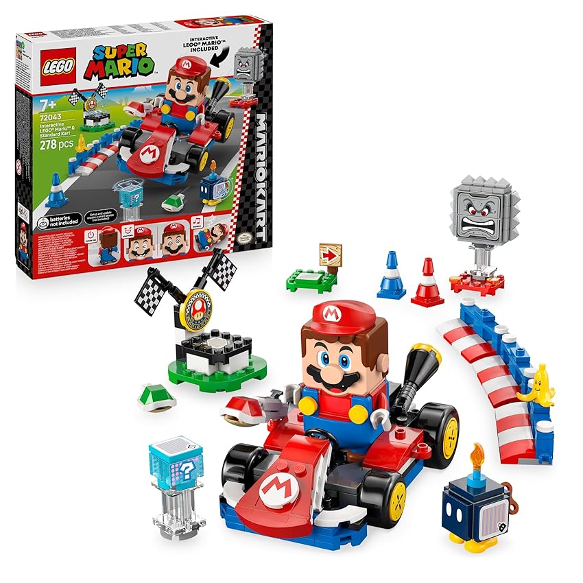 LEGO Mario Kart - Interattivo e Kart Standard - Percorso di Gara con Macchina Giocattolo