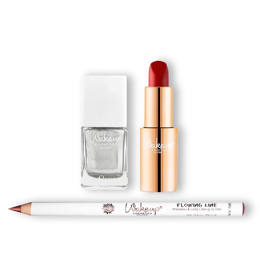 Wakeup Cosmetics - Kit Labbra + Unghie - Rossetto Cremoso Everyday Hero (Perfect Ruby)