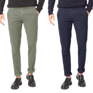 Pantalone Uomo Cotone Leggero Elasticizzato Jeans Tasche America Chino VEQUE