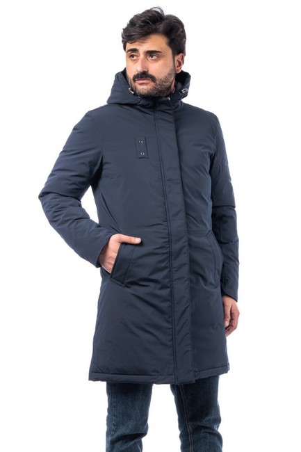 Giubbotto Uomo Piumino Cappuccio Impermeabile Imbottito Giubbino Casual VEQUE