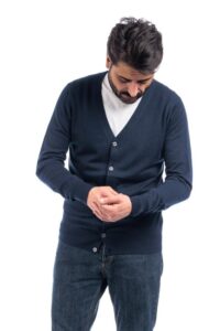 Maglione Uomo Invernale Misto Lana Cashemere Cardigan Casual Sottogiacca VEQUE