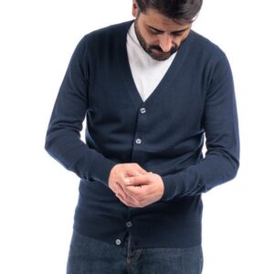 Maglione Uomo Invernale Misto Lana Cashemere Cardigan Casual Sottogiacca VEQUE