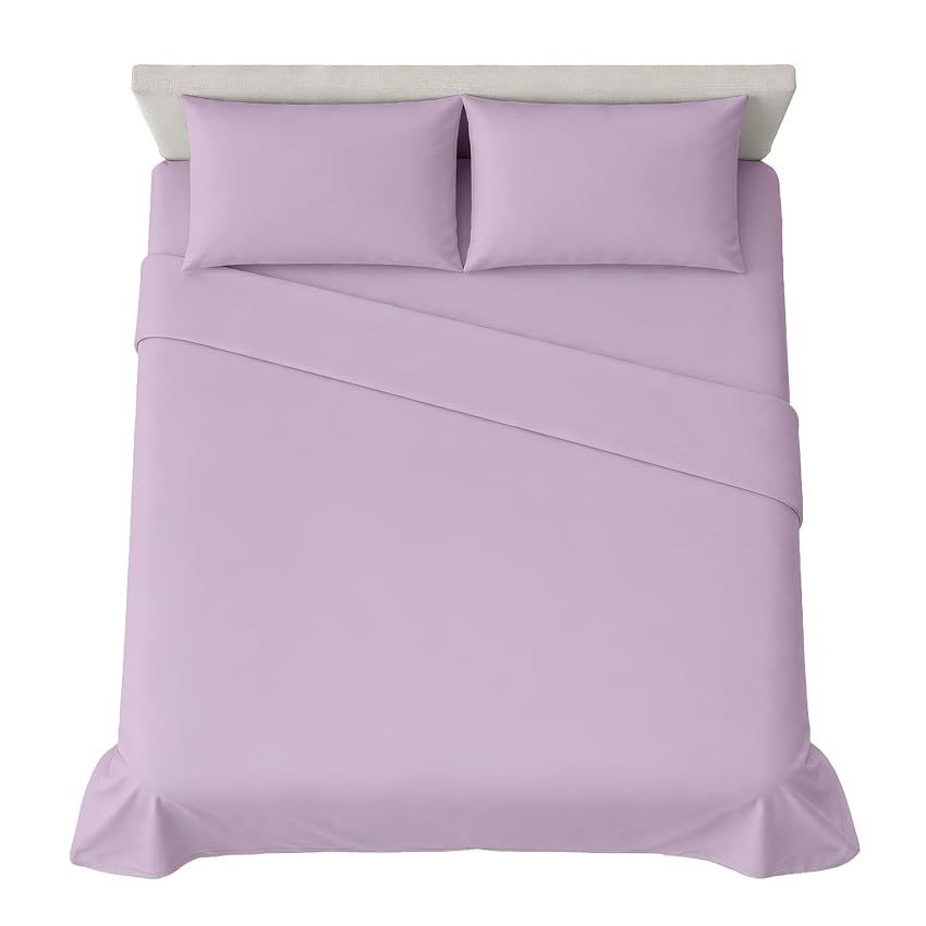 hermet Set Lenzuola Matrimoniali in Tinta Unita