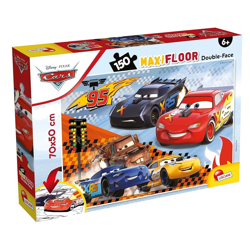 Liscianigiochi- Disney Puzzle DF Maxi Floor 150 Cars