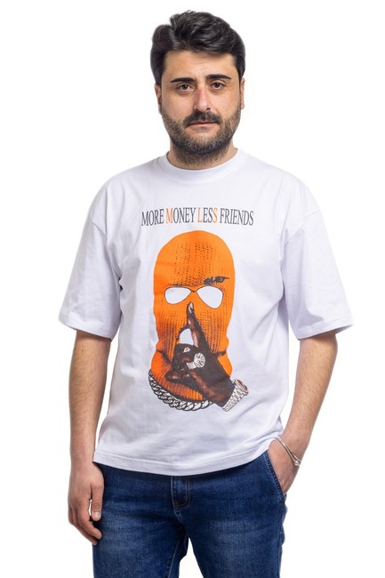 T-shirt Uomo Passamontagna Maglietta Made In Italy Casual Sportiva Regular VEQUE