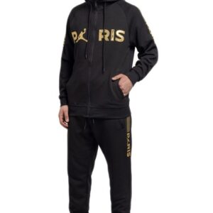 Coordinato Tuta Uomo Completo Felpa Cappuccio Pantalone Cotone Leggero VEQUE