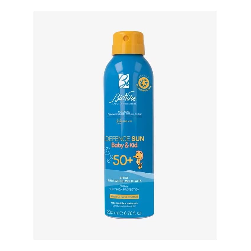 Bionike Defence Sun Baby & Kid - Spray Solare SPF 50+ per la Pelle delicata dei Bambini
