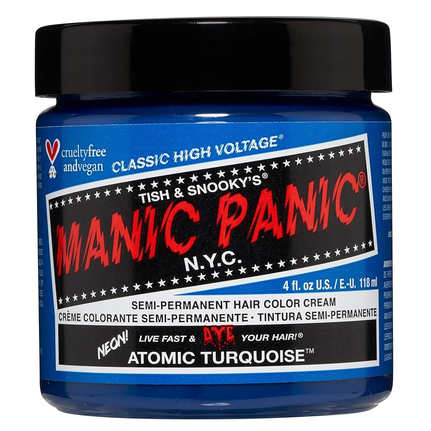 MANIC PANIC Semi-Permanent Hair Color Cream - Atomic Turquoise 118 ml