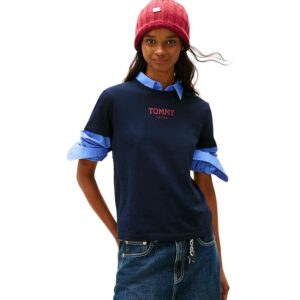 Tommy Jeans Tjw Reg Essential Logo 2 Tee Ext Dw0Dw21842 Maglietta S/S