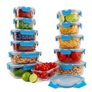 NutriChef Contenitori Vetro per Alimenti 24 Pezzi