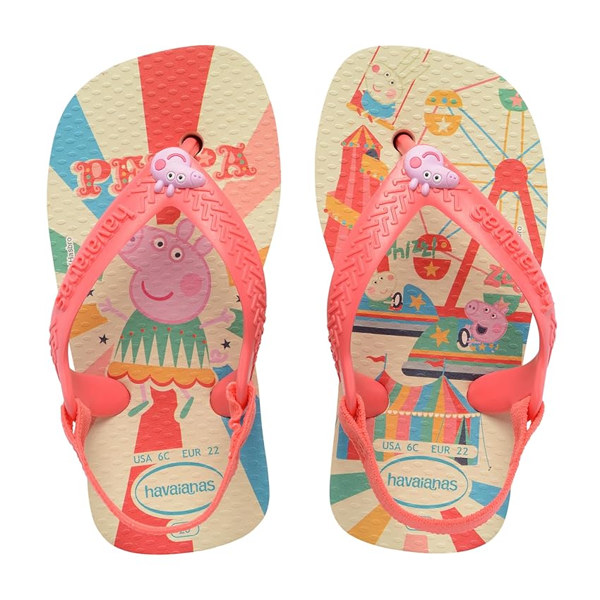 Havaianas Baby Peppa Pig Unisex - Bambini e ragazzi FlipFlop Buttercream/Coral 17 EU
