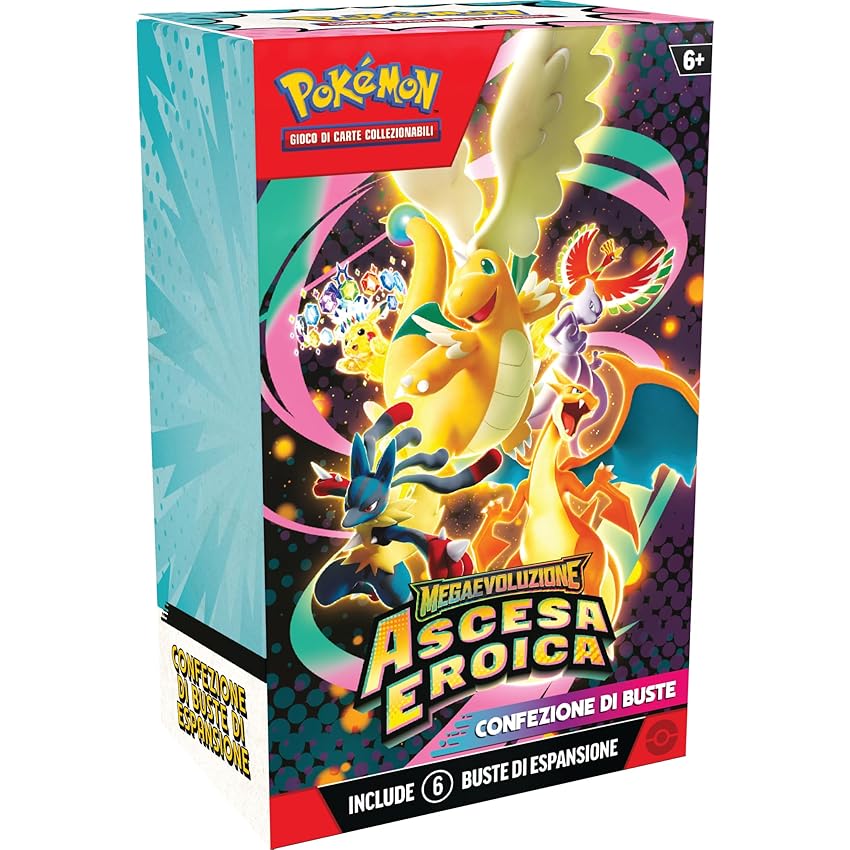 Pokémon: confezione di buste dell’espansione Megaevoluzione - Ascesa Eroica del GCC