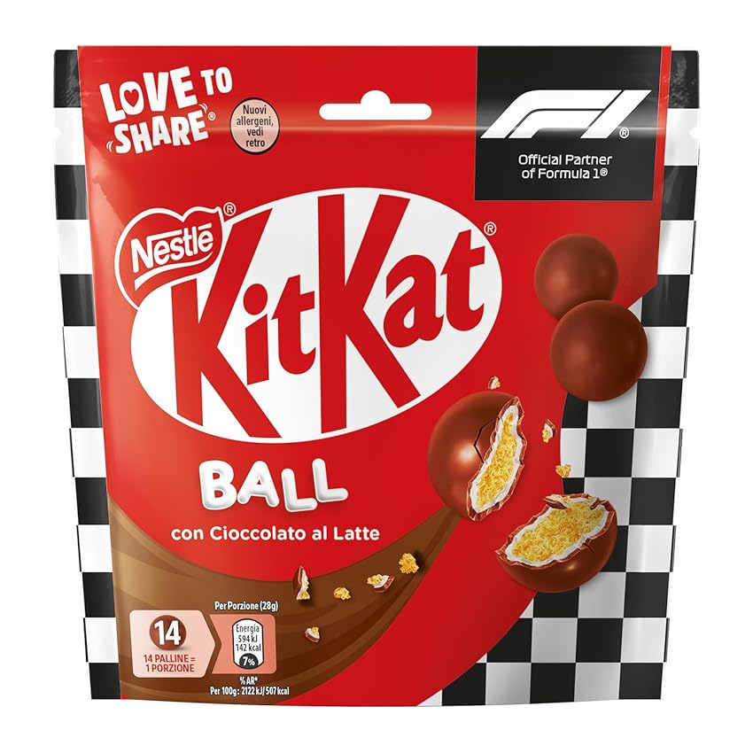 KITKAT Ball Palline di Cereale Croccante ricoperte di Cioccolato al Latte KITKAT Ball Palline di Cereale Croccante ricoperte di Cioccolato al Latte
