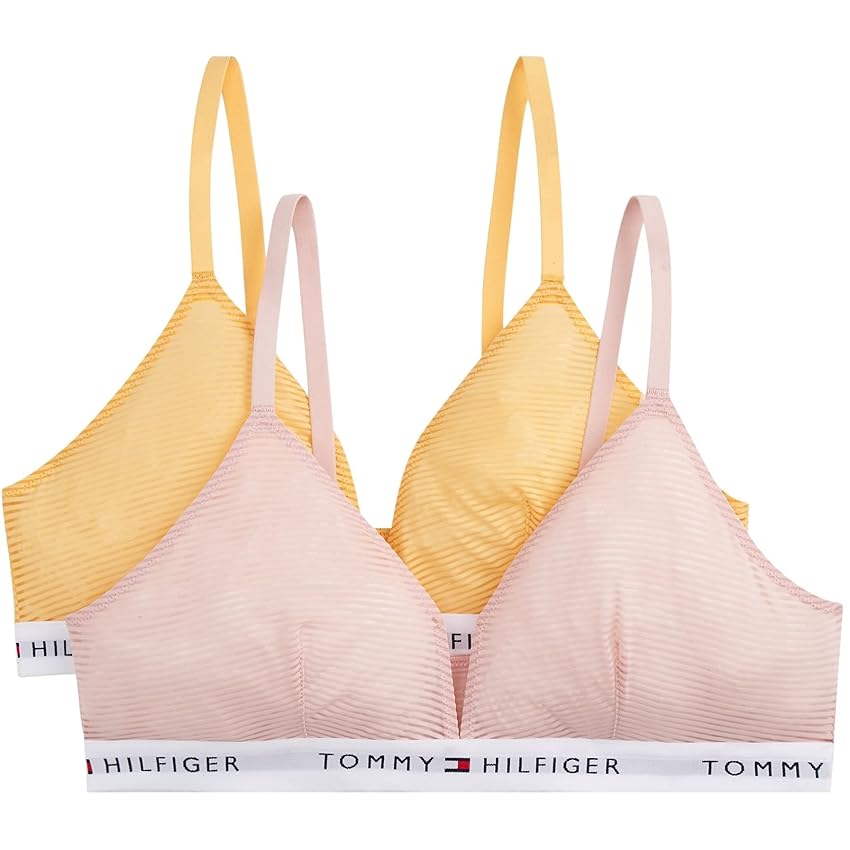 Tommy Hilfiger Donna Reggiseno a Triangolo Confezione da 2 a Costine