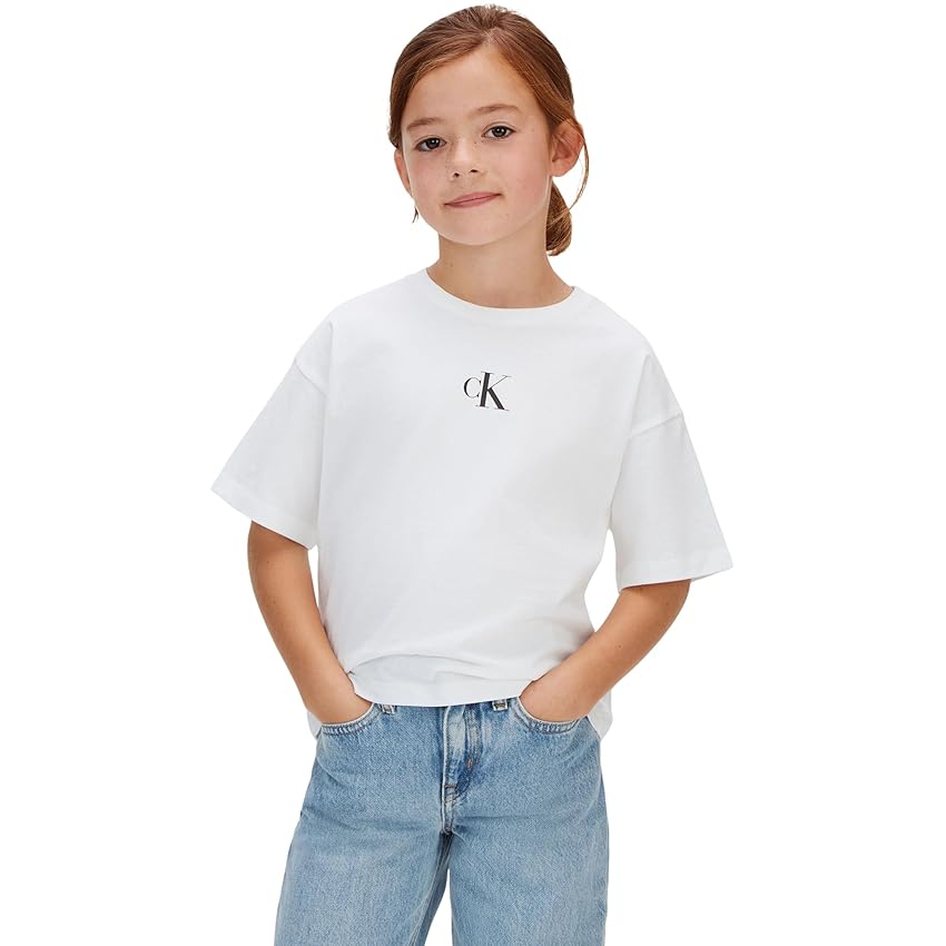 Calvin Klein T-Shirt Boxy Logo CK Bambina LVCKSJA16G S/S T-Shirt