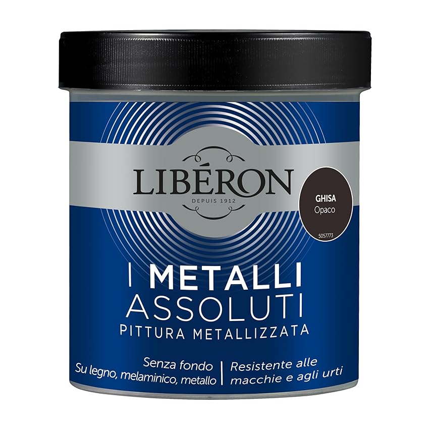 Libéron I Metalli Assoluti Pittura Metallizzata Ghisa Opaco 0.5 L Libéron I Metalli Assoluti Pittura Metallizzata Ghisa Opaco 0.5 L