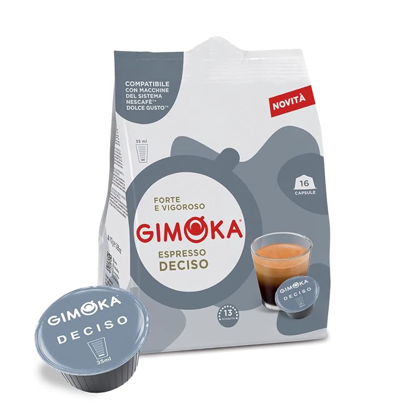 Gimoka - Compatibile Per Nescafé - Dolce Gusto - 64 Capsule - Gusto DECISO Gimoka - Compatibile Per Nescafé - Dolce Gusto - 64 Capsule - Gusto DECISO