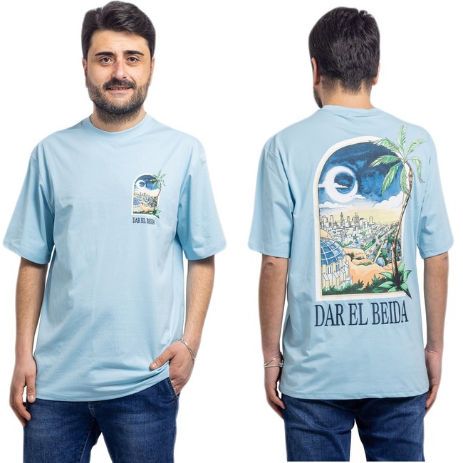 T-shirt Uomo Stampa Maglietta Cotone Mezza Manica Corta Maglia Casual VEQUE