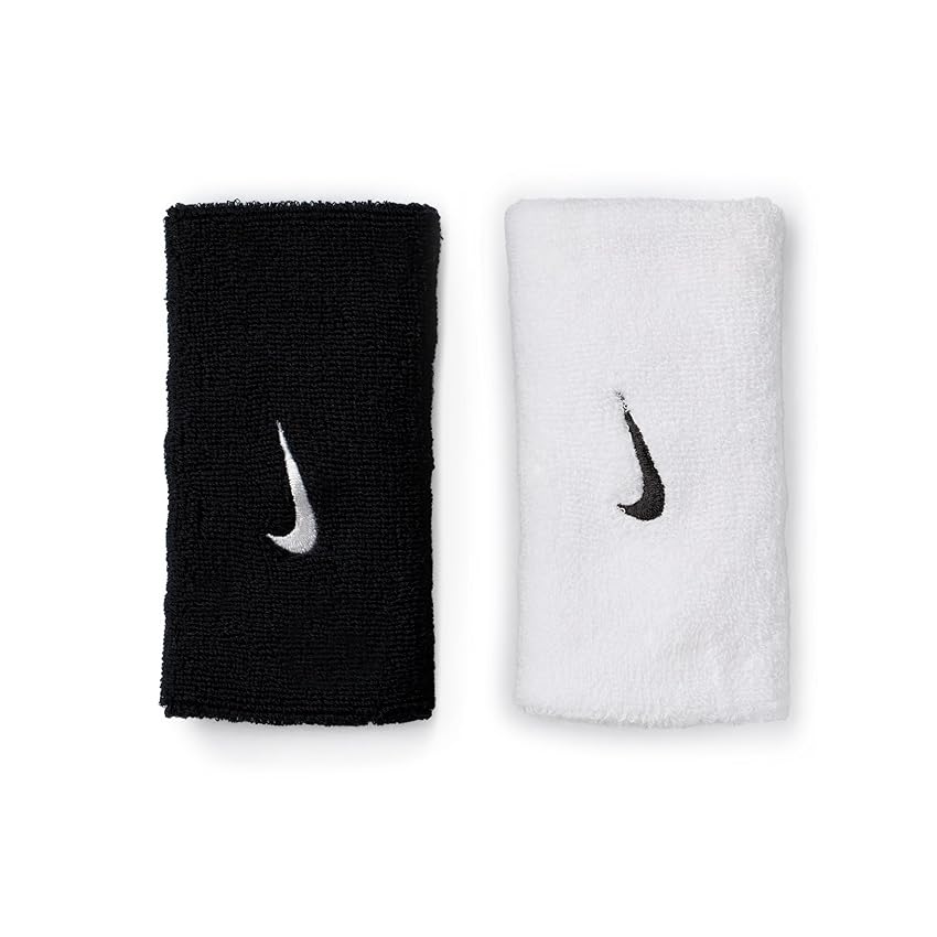 Nike Unisex Swoosh Classic Doublewide 2Pk Banda sudatoria Black/White/Black One Size Nike Unisex Swoosh Classic Doublewide 2Pk Banda sudatoria Black/White/Black One Size