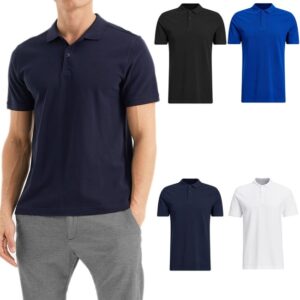Set 4 Pezzi Polo Uomo Maglia Manica Corta Cotone T-Shirt Mezze Maniche VEQUE