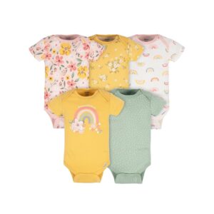 Gerber Baby Girls Confezione da 5 tutine a maniche corte Variety Body