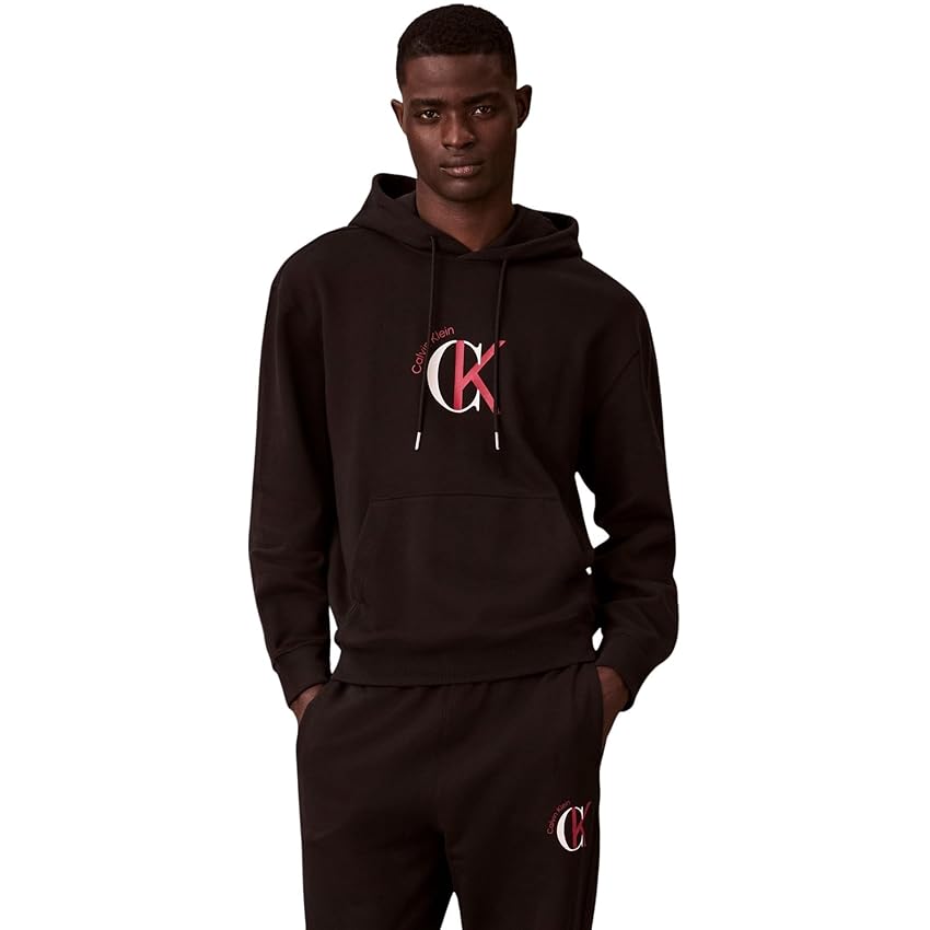 Calvin Klein Felpa con Cappuccio da Uomo LS EU 350TERRY Grafica LV04RE255G