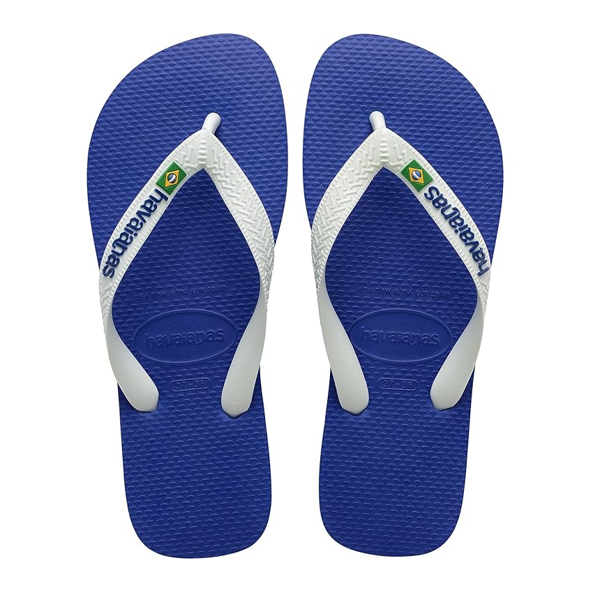 Havaianas Top Brasil Logo Unisex - Adulto FlipFlop Marine Blue 43 EU