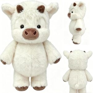 Running Highland Cow Plush - 45cm Adorabile Animale Peluche Muccas Pelosa Per Alleviare Lo Stress