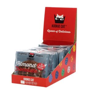 Kookie Cat Biscotti vegani alle mandorle e cioccolato confezionati singolarmente