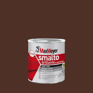 MAXMEYER Smalto a solvente per ferro e legno brillante MARRONE R8016 0
