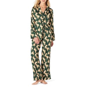 Amazon Essentials Set Pigiama in Raso con Maglia e Pantaloni Donna