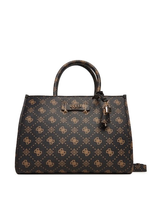 BORSA DONNA GUESS silia 2 borsa tote ESPRESSO LOGO MARRONE 404584
