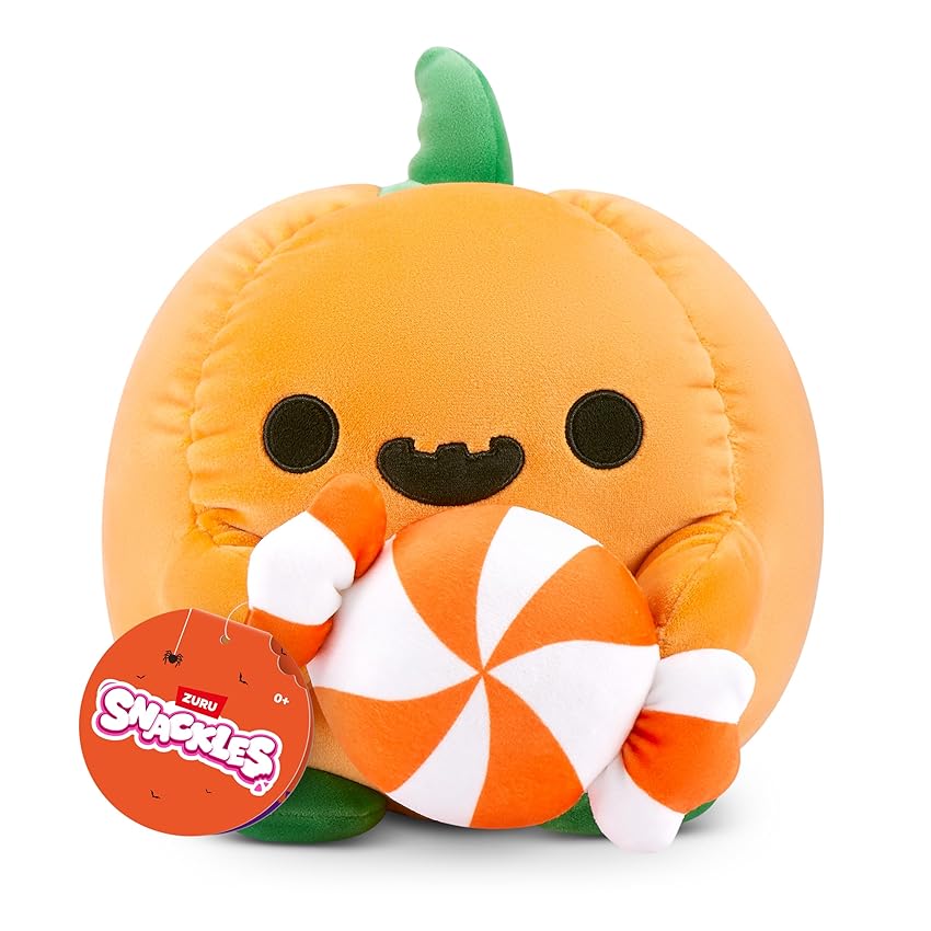 SNACKLES-SEASONAL-SERIES 1-HALLOWEEN PLUSH 8" Jack-o-Lantern with Lolly SNACKLES-SEASONAL-SERIES 1-HALLOWEEN PLUSH 8" Jack-o-Lantern with Lolly