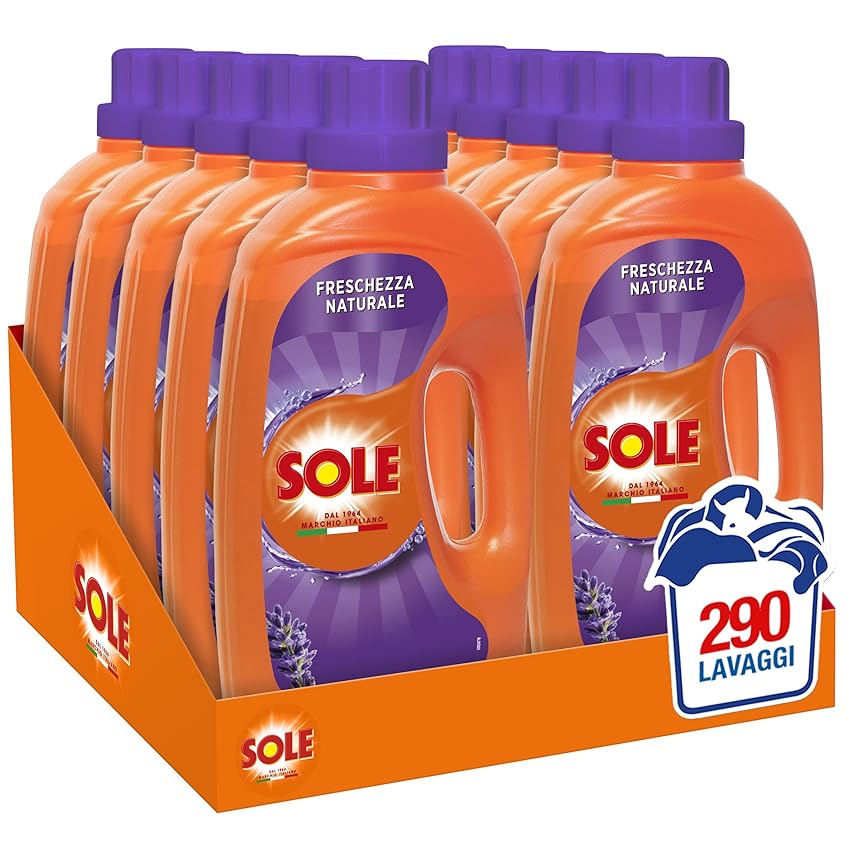 Sole Detersivo Lavatrice Liquido Freschezza Naturale 290 Lavaggi