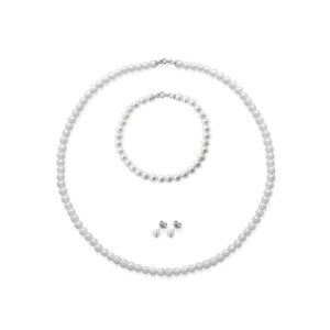 Parure Perle Hiriwa Collana Bracciale Orecchini Argento MADE IN ITALY P30101