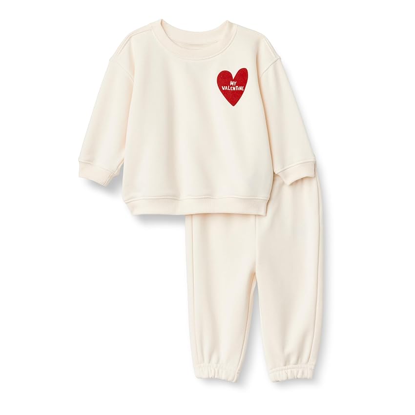 Amazon Essentials x Sofia Grainge Set Con Felpa E Pantaloni Sportivi Unisex Bimbi