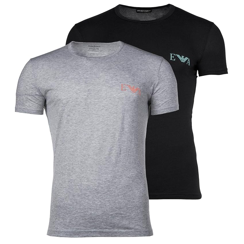 EMPORIO ARMANI T-Shirt Girocollo da Uomo con monogramma audace