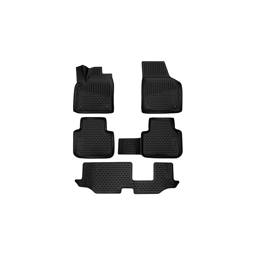 ELEMENT Set di Tappetini Auto in Gomma TPE 3D per VOLKSWAGEN Teramont/Atlas | 2017
