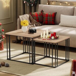 YITAHOME Set di 2 tavolini da salotto in legno
