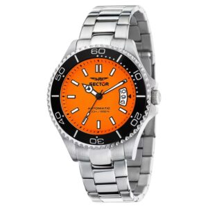 Orologio Automatico SECTOR 230 R3223161012 Acciaio Arancione Sub 200mt 50 Anni