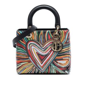 Dior Borsa a mano a Tracolla Limited Edition DiorAmour Lady Dior Media Nera