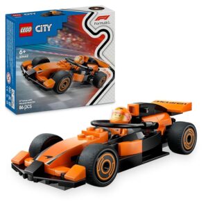 LEGO City Pilota e Monoposto McLaren F1 - Modello di Macchina Giocattolo da Formula 1 con Minifigure